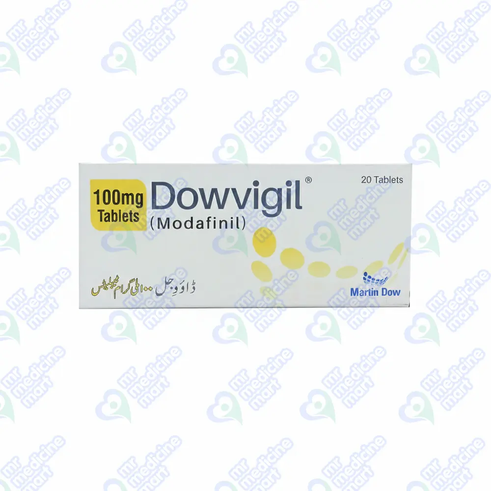 Dowvigil 100mg Tablet (Modafinil) for narcolepsy, obstructive sleep apnea and shift work sleep disorder