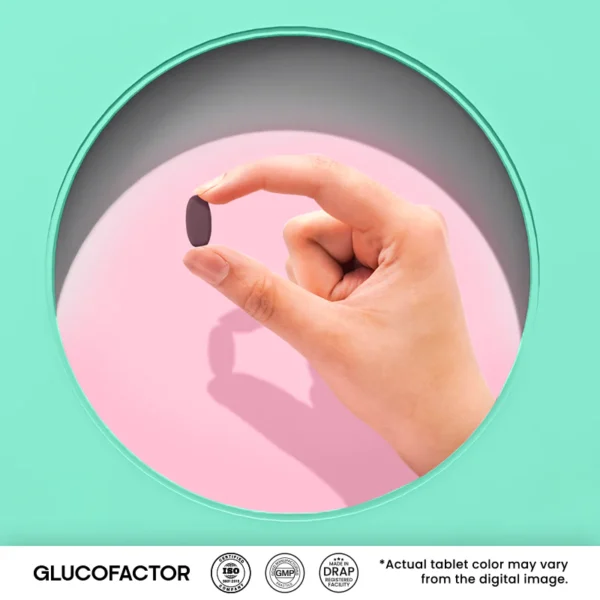 Nutrifactor Glucofactor supplement bottle for blood sugar support in Pakistan.