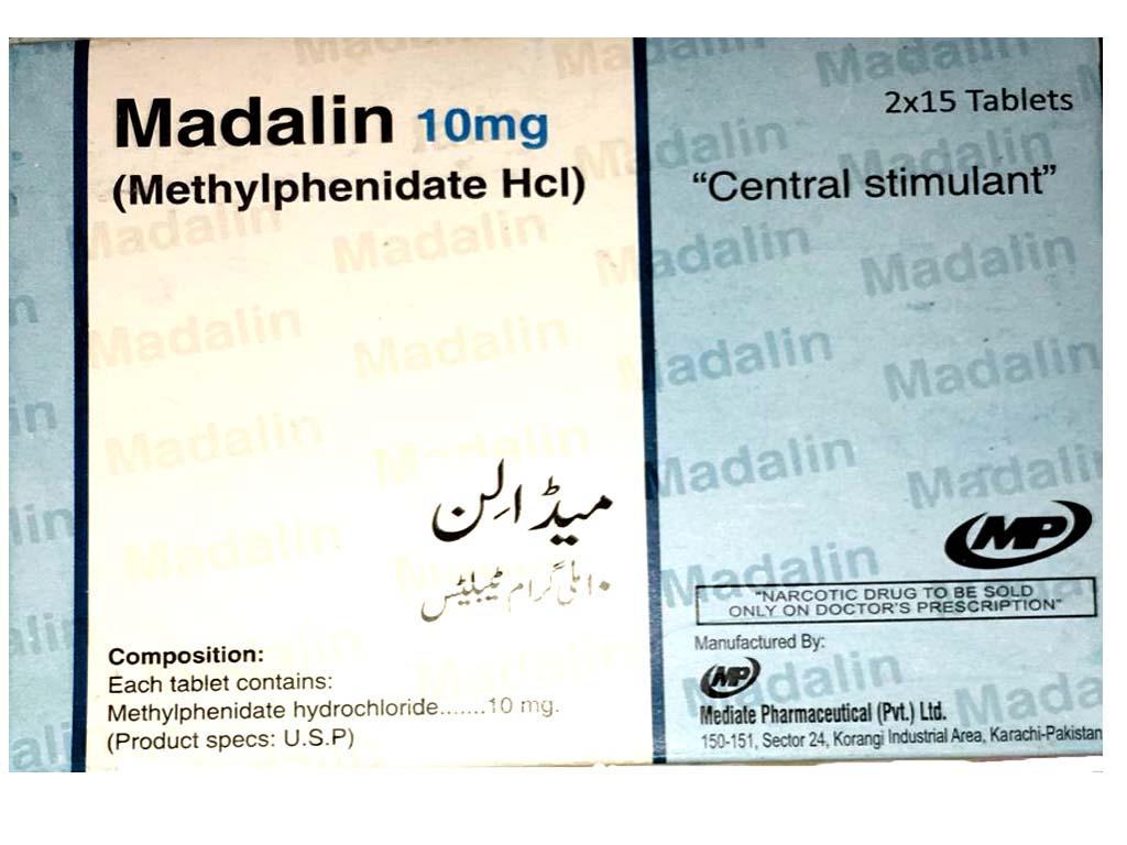 Madalin 10mg Tablet (Methylphenidate Hydrochloride) for ADHD and narcolepsy treatment