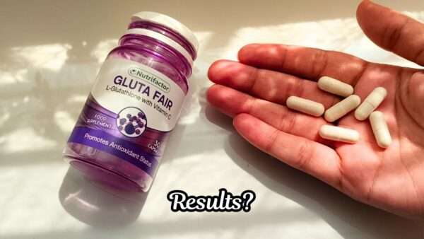 Nutrifactor Gluta Fair supplement bottle for skin brightening and immune support