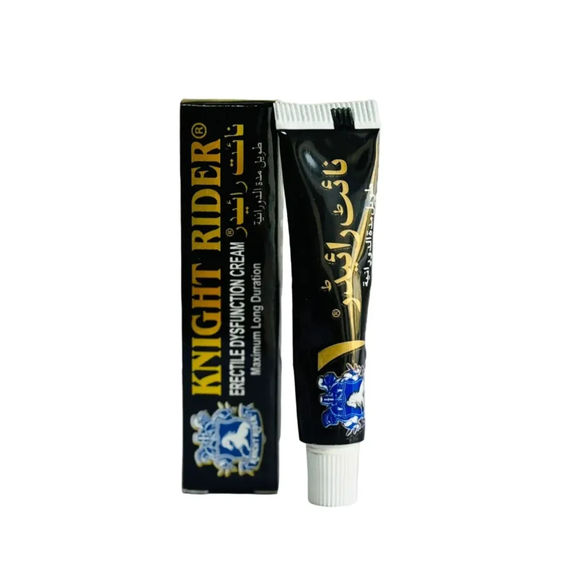 Knight Rider Delay Cream, a topical cream designed to help men delay ejaculation and prolong performance. Fast-absorbing formula for enhanced confidence. Available at MedicineWalyDost.com.