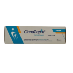 Cinnatropin 10mg/1.5ml injection vial containing Somatropin, a synthetic growth hormone used to treat growth disorders and other medical conditions. The vial holds a clear, colorless solution for subcutaneous or intramuscular injection.