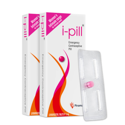 I-Pill Emergency Birth Control Pill, a single-dose tablet used to prevent pregnancy when taken within 72 hours of unprotected sex or contraceptive failure. Available at MedicineWalyDost.com.