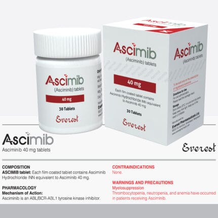 Ascimib 40mg Tablet Asciminib original leukemia medicine available in Pakistan at MedicineWalyDost.com