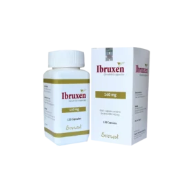 Ibruxen (Ibrutinib) 140mg Capsule pack for treatment of leukemia and lymphoma – targeted therapy available in Pakistan with online order option.