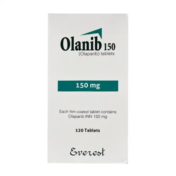 Olanib (olaparib) 150mg Tablet pack – PARP inhibitor for BRCA-mutated ovarian, breast, pancreatic, and prostate cancer.
