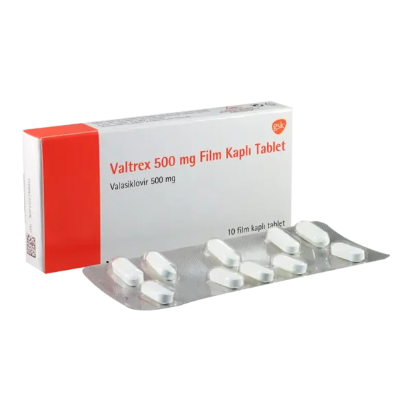 Valtrex 500mg Tablet (Valaciclovir) – Imported antiviral medicine for herpes, shingles, and cold sores in Pakistan.