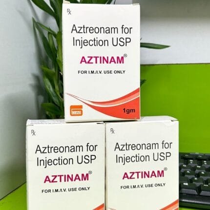 Aztinam Injection 1gm (Aztreonam) original antibiotic injection in Pakistan available at MedicineWalyDost.com