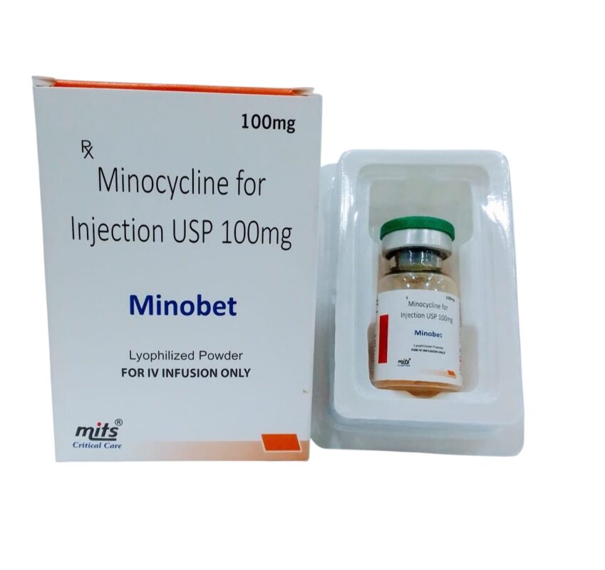 Minobet Injection 100mg (Minocycline) original antibiotic injection in Pakistan available at MedicineWalyDost.com