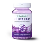 Nutrifactor Gluta Fair supplement bottle for skin brightening and immune support
