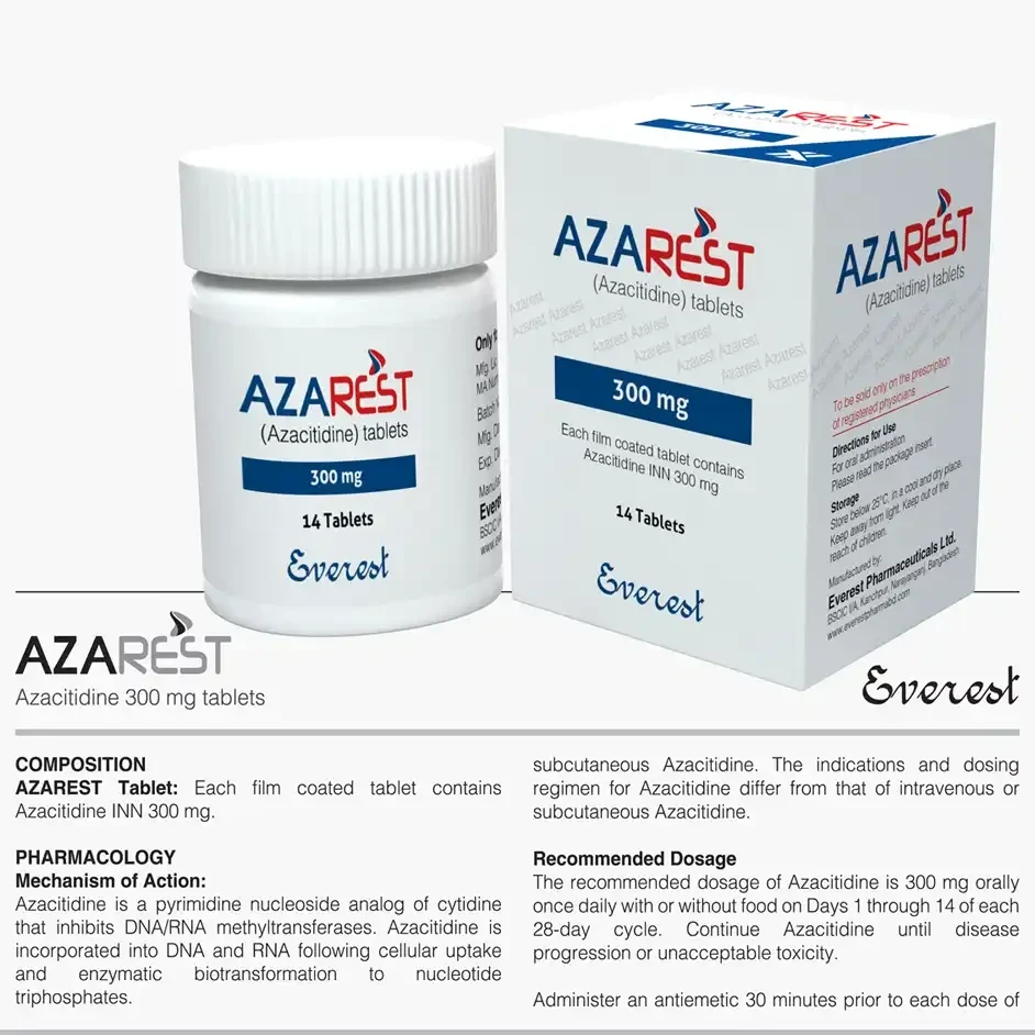 Azarest 300mg Tablet (Azacitidine) 14s by Everest Pharma