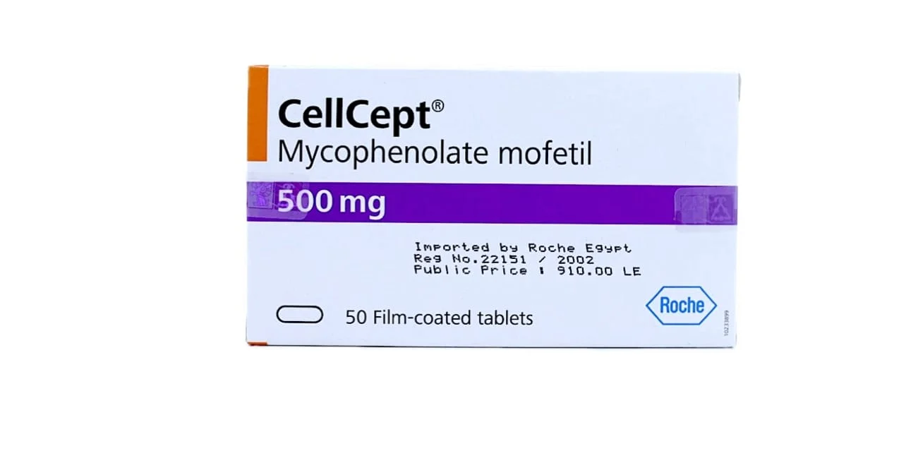 CellCept Tablet Roche Egypt – Mycophenolate Mofetil 500mg Immunosuppressant for Kidney