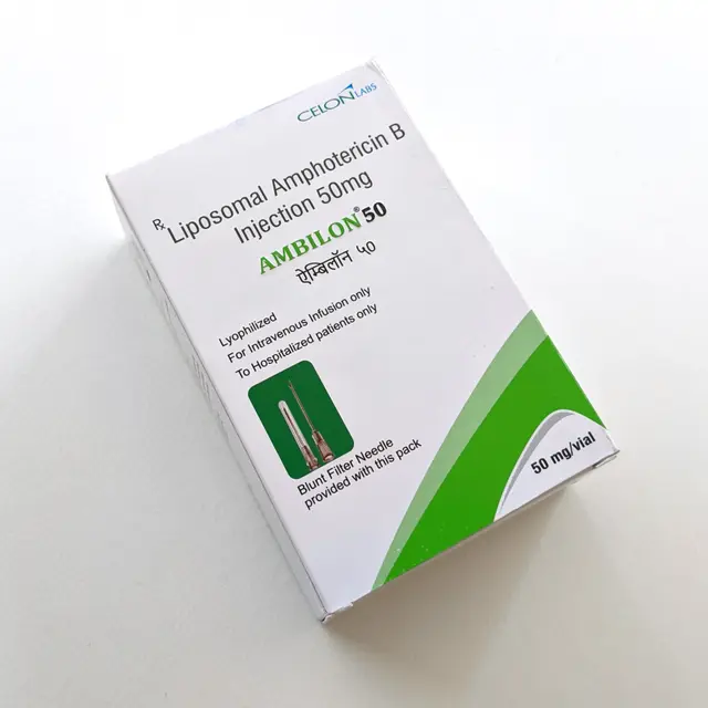 Ambilon 50mg Injection vial – Imported Liposomal Amphotericin B for severe fungal infection treatment.
