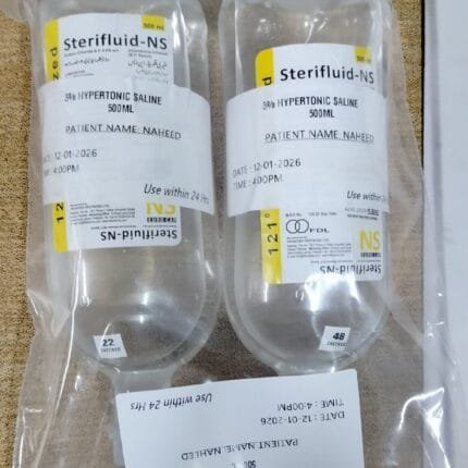3 percent Hypertonic Saline 500ml injection IV solution for sodium imbalance treatment in Pakistan