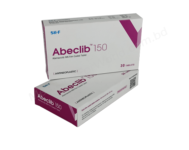 Abeclib 150 Tablet (Abemaciclib) original imported oncology medicine used for advanced or metastatic breast cancer treatment in Pakistan