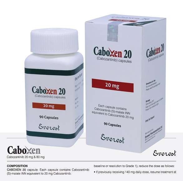 Caboxen 20mg Capsule Cabozantinib oral targeted therapy for advanced kidney, liver, and thyroid cancer