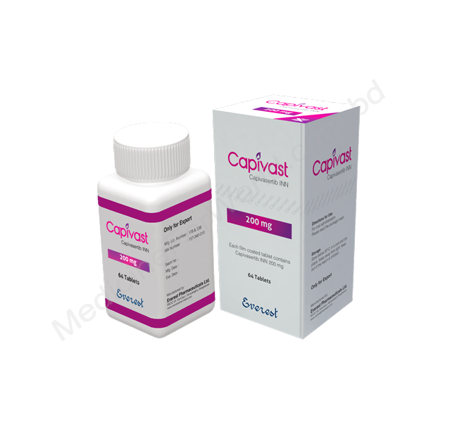 Capivast 200mg Tablet (Capivasertib) original imported anti-cancer medicine used for advanced breast cancer treatment in Pakistan
