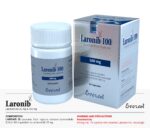 Laronib 100mg Capsule Larotrectinib oral targeted therapy for NTRK gene fusion-positive solid tumors, manufactured by Everest Pharmaceuticals, 30 capsules per bottle