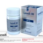 Laronib 100mg Capsule Larotrectinib oral targeted therapy for NTRK gene fusion-positive solid tumors, manufactured by Everest Pharmaceuticals, 30 capsules per bottle