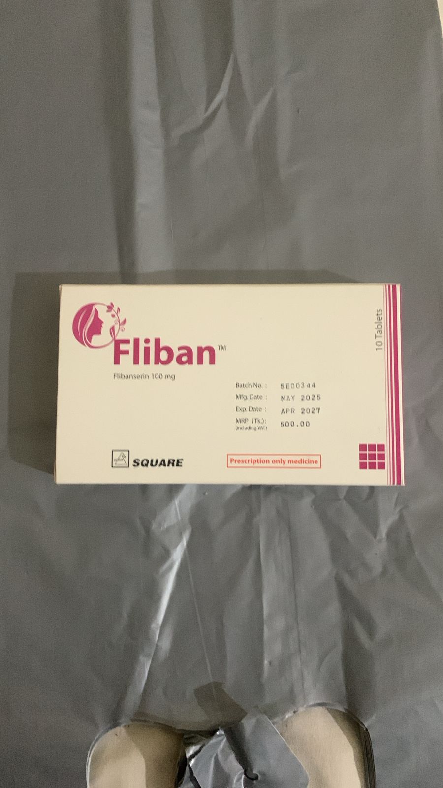 Fliban™ (Flibanserin 100 mg) packaging for female sexual desire disorder treatment in Pakistan