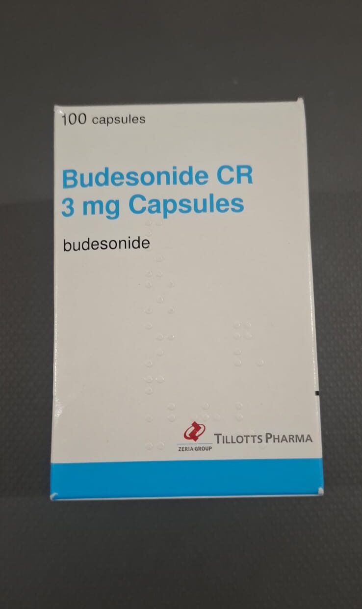 Budesonide CR Capsule 3mg controlled release medicine for Crohn’s disease and ulcerative colitis treatment in Pakistan #Budesonide #IBDTreatment #CrohnsDisease #UlcerativeColitis #OnlinePharmacyPakistan