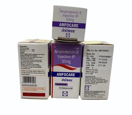 Amfocare Injection 50mg Amphotericin B vial for severe fungal infection treatment in Pakistan #AmphotericinB #AmfocareInjection #AntifungalTreatment #Mucormycosis #OnlinePharmacyPakistan