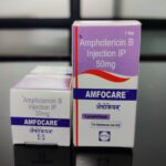 Amfocare Injection 50mg Amphotericin B vial for severe fungal infection treatment in Pakistan #AmphotericinB #AmfocareInjection #AntifungalTreatment #Mucormycosis #OnlinePharmacyPakistan