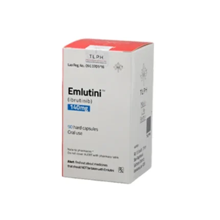 Emlutini 140mg Capsule Ibrutinib 90 hard capsules by TLPH Tongmeng Lao Pharmaceutical for blood cancer treatment