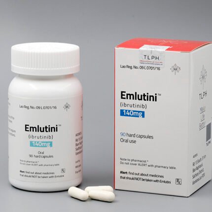 Emlutini 140mg Capsule Ibrutinib 90 hard capsules by TLPH Tongmeng Lao Pharmaceutical for blood cancer treatment