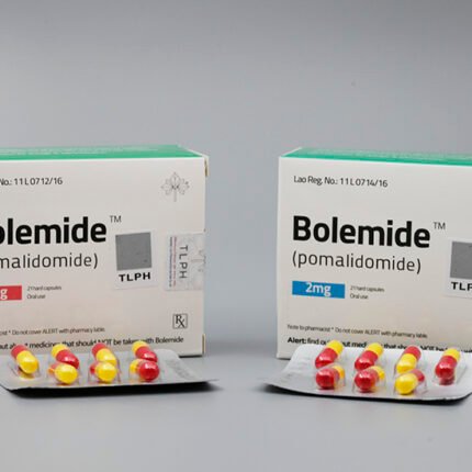 Bolemide 4mg Capsule (Pomalidomide) oncology medicine pack by TLPH Laos used for multiple myeloma treatment.