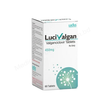 Lucivalgan 450mg Tablet Valganciclovir 60 Tablets by Lucius Pharmaceuticals