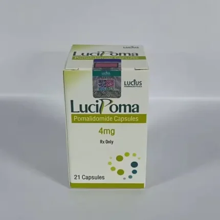 LuciPoma 4mg Capsule (Pomalidomide) oncology medicine by Lucius Pharmaceuticals Laos used for treatment of multiple myeloma (blood cancer).