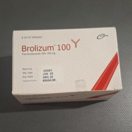 Brolizum 100mg Injection containing Pembrolizumab immunotherapy medicine manufactured by Incepta Pharmaceuticals Bangladesh.
