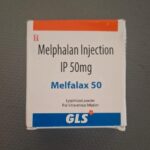 Melfalax 50 Injection containing Melphalan 50mg lyophilized chemotherapy medicine manufactured by GLS Pharma.
