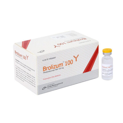 Brolizum 100mg Injection containing Pembrolizumab immunotherapy medicine manufactured by Incepta Pharmaceuticals Bangladesh.