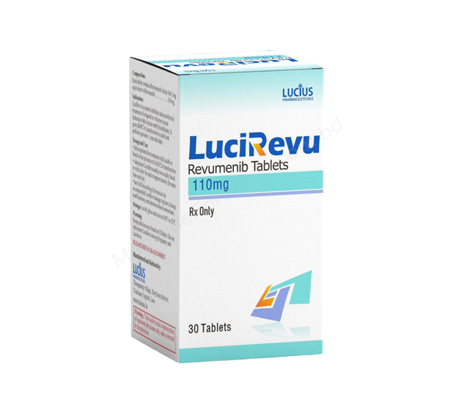 LuciRevu 110mg Tablet (Revumenib) LuciRevu 110mg Tablet (Revumenib) by Lucius Pharmaceuticals – 30 Tablets for KMT2A-Rearranged Acute Leukemia Treatment