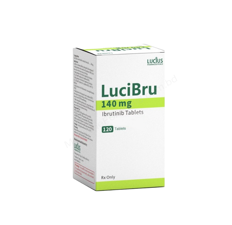 Lucibru 140mg tablet (lbrutinib) LuciBru 140mg Tablet, LuciBru 140mg Tablet (Ibrutinib), Ibrutinib 140mg Tablet, Lucius Pharmaceuticals Ibrutinib, Buy LuciBru 140mg Tablet in Pakistan