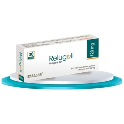 Relugoli 120mg Tablet (Relugolix) by Beacon Pharmaceuticals Limited – Pack of 30 Tablets for advanced prostate cancer treatment.