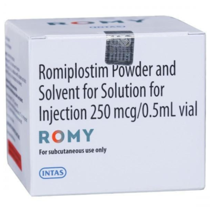 Romy 250mcg Injection (Romiplostim) by Intas Pharmaceuticals for the treatment of chronic immune thrombocytopenia (ITP).