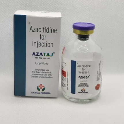 Azacitidine 100mg Injection (Azataj) by Sartaj Pharma – 100mg single-dose vial for the treatment of Myelodysplastic Syndromes (MDS).