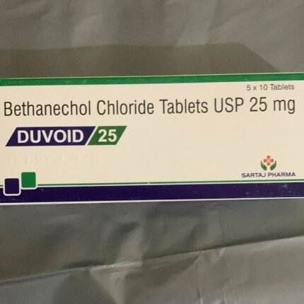 Duvoid 25mg Tablet (Bethanechol Chloride) – 25mg Tablets for urinary retention management.