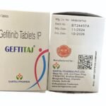 Gefitinib 250mg Tablet (Gefititaj) by Sartaj Pharma – 30 Tablets for EGFR-positive non-small cell lung cancer treatment.