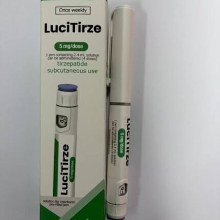 LuciTirze 5mg Injection (Tirzepatide) by Lucius Pharmaceuticals – 4 doses for Type 2 diabetes and weight management.