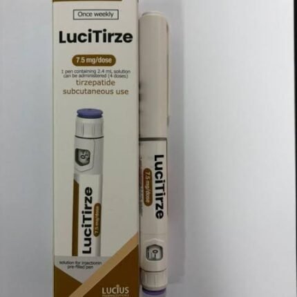 LuciTirze 7.5mg Injection (Tirzepatide) by Lucius Pharmaceuticals – 4 weekly doses for Type 2 diabetes and weight management.