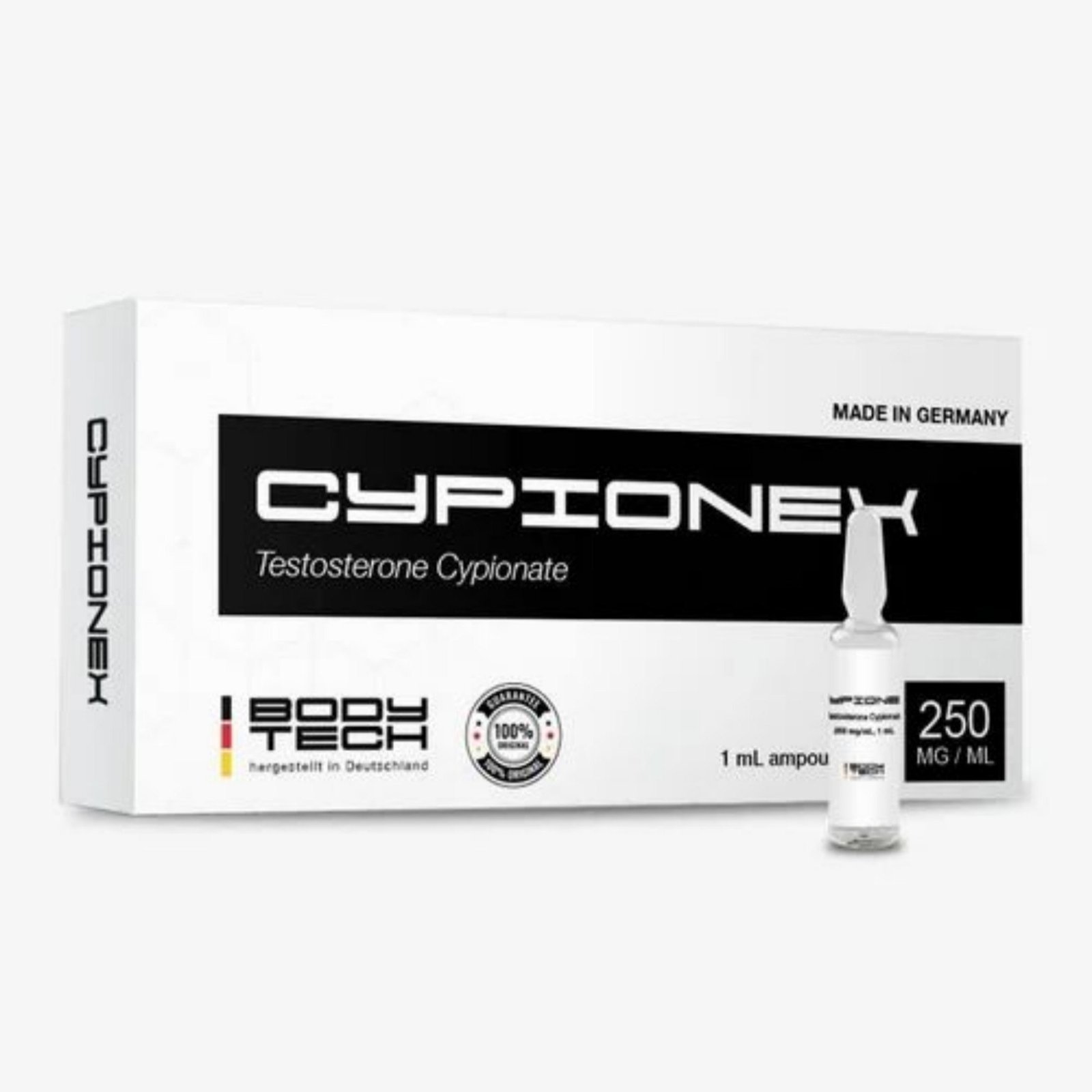 Testosterone Cypionate 250mg Injection (Cypionex) Testosterone Cypionate 250mg Injection (Cypionex) by Body Tech Germany – 1ml Ampoule × 10.