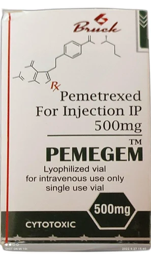 pemetrexed 500mg injection (pemegem) Pemetrexed 500mg Injection Pemegem – Cytotoxic, 1 Injection