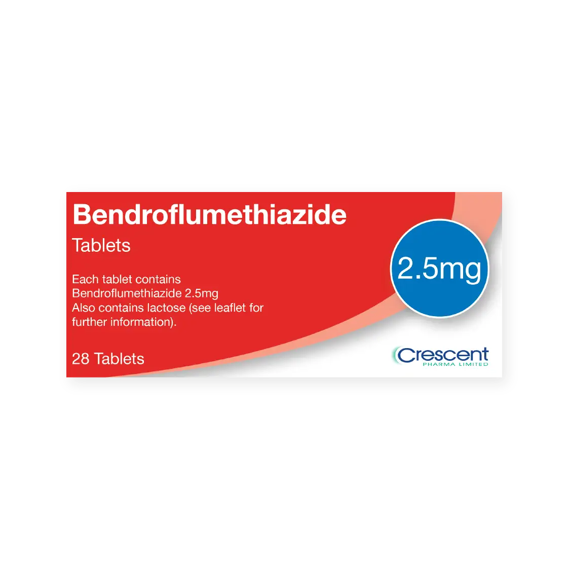 Bendroflumethiazide 2.5mg Tablet Bendroflumethiazide 2.5mg Tablet Crescent 28 Tablets price in Pakistan