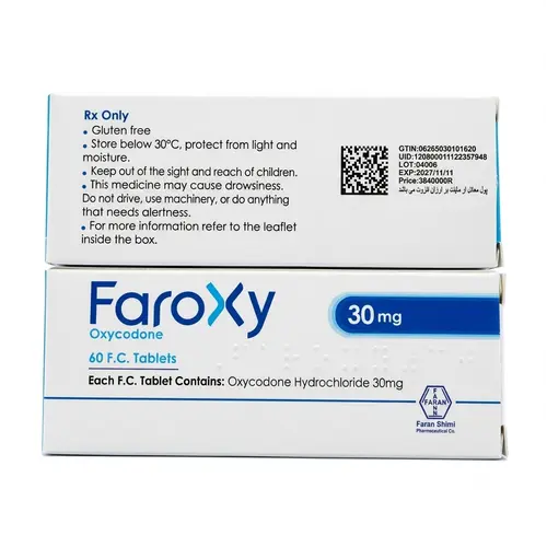 Faroxy 30mg Tablet (Oxycodone) Faroxy 30mg Tablet Oxycodone Hydrochloride imported opioid pain medicine