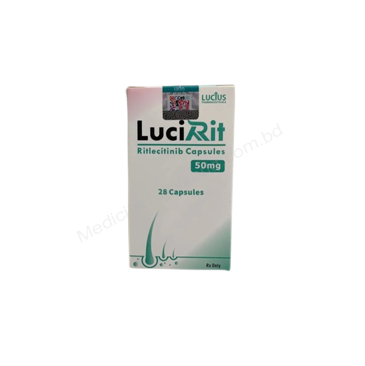 Ritlecitinib 50mg Capsule by Lucius Pharmaceuticals imported 28-capsule pack Ritlecitinib 50mg Capsule - Imported - Image 1