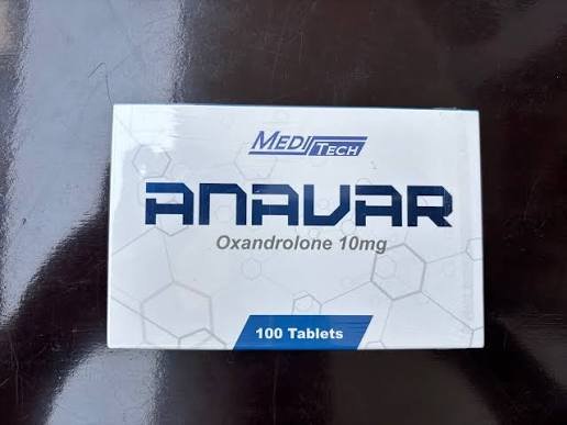 Anavar 10mg Tablet (Oxandrolone) Anavar 10mg Tablet (Oxandrolone), imported product listed under MediTech, stated pack size of 100 tablets.